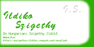 ildiko szigethy business card